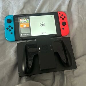Nintendo Switch with Red and Blue Joy-Con